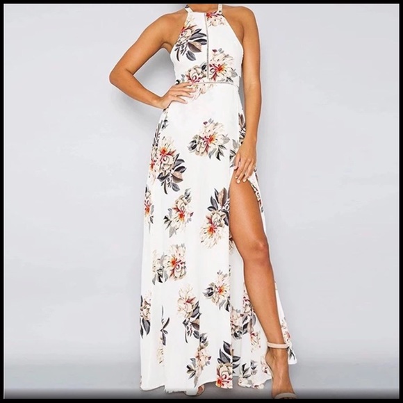 High-Lo Halter Dress - Picture 2 of 8